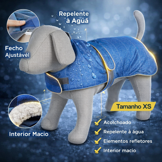 Casaco para Cão Pequeno Azul – Conforto e Proteção (XS)